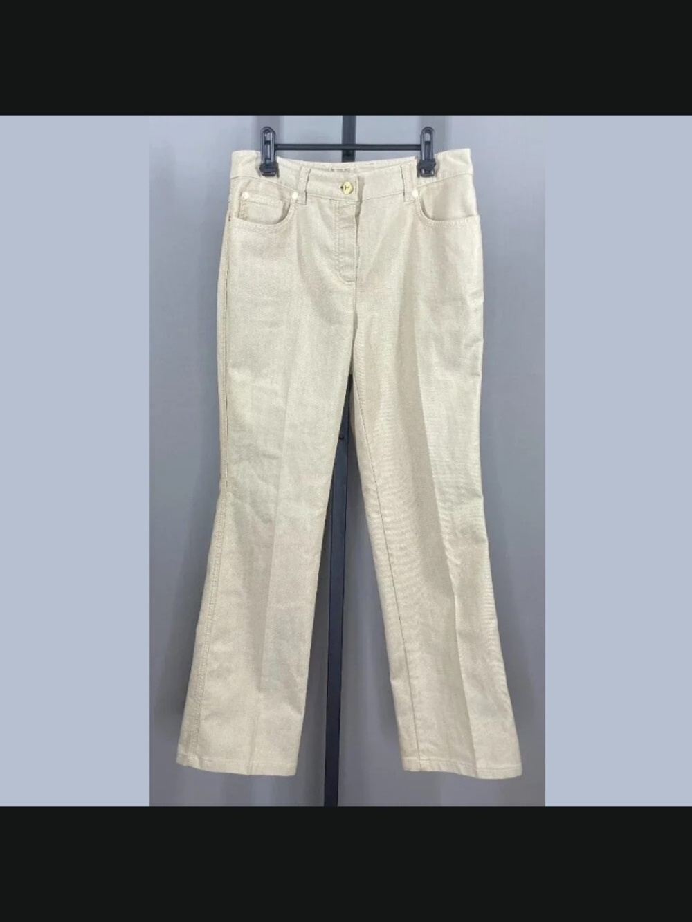 Escada Pants Womens 8 Medium brown designer straight leg classic